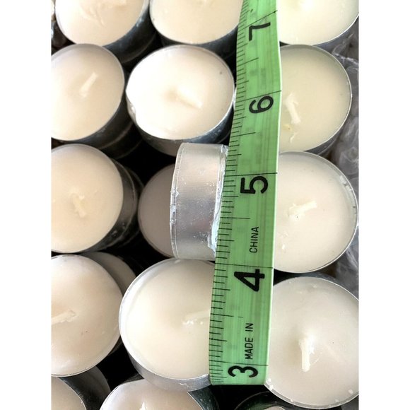 Tea Light Bundle, Lot of 86 Unscented White Aluminum Base Wedding Luminaries - Picture 2 of 3